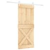 vidaXL Slankios durys 85 x 210 cm Natūrali ir Balta