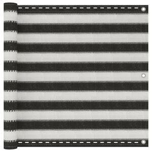 vidaXL Balkono pertvara, antracito ir baltos spalvos, 90x500cm, HDPE