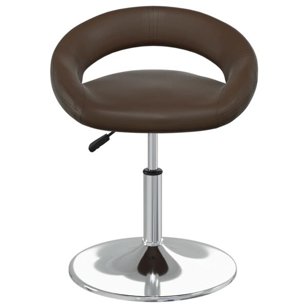 vidaXL Pasukama valgomojo kėdė, rudos spalvos, dirbtinė oda (333196)