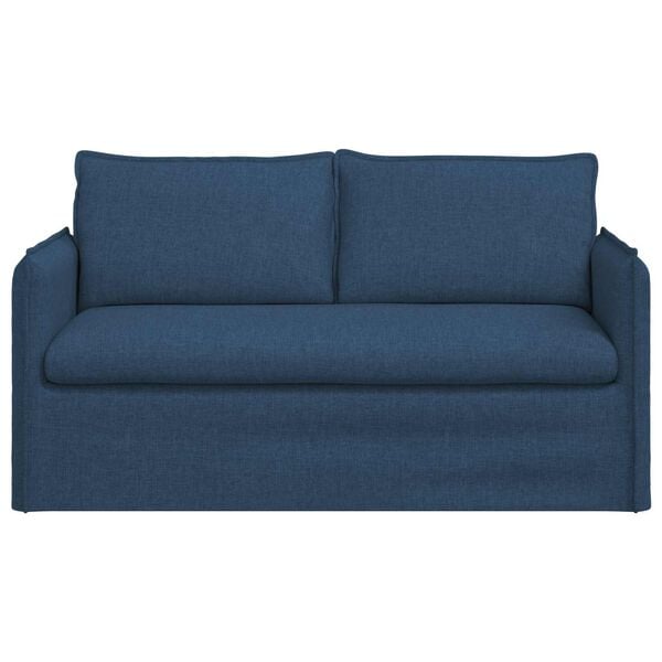 vidaXL Sofa 140cm Mėlyna Metalas
