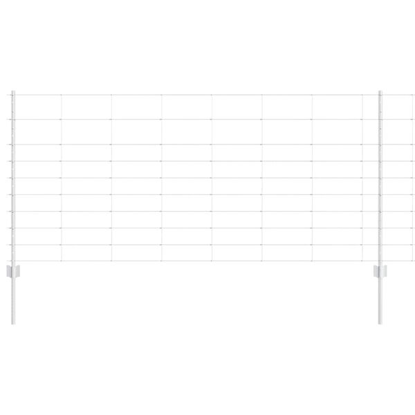 vidaXL Tvora su stulpais Sidabro 1 x 25 m Plienas