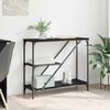 vidaXL Konsolinis stalas Juodas ąžuolas 88,5 x 30 x 75 cm