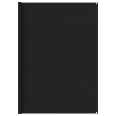 vidaXL Palapinės kilimėlis, juodos spalvos, 300x600cm