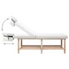 vidaXL Masažo stalas, baltos spalvos, dirbtinė oda, 2 zonų
