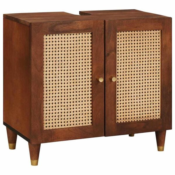 vidaXL Praustuvo spintelė Ruda 62 x 33 x 58 cm Apdirbta mediena