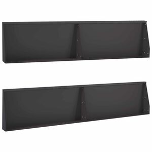 vidaXL Sienelė 4 vnt. 100 x 12 x 30 cm Plienas Juoda