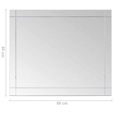 vidaXL Sieninis veidrodis, 80x60cm, stiklas