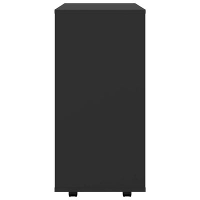 vidaXL Spintelė su ratukais, juodos spalvos, 60x35x75cm, MDP