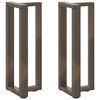 vidaXL Konsolinio staliuko kojelės, T formos, 2 vnt., juodos, 25x28x(72-73) cm, plienas