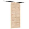 vidaXL Slankios durys Natūrali 100 x 208 cm Pu&scaron;ies medienos masyvas