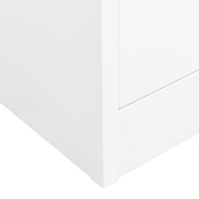 vidaXL Drabužių spinta, baltos spalvos, 80x50x180cm, plienas