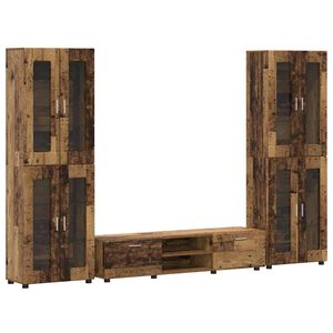 vidaXL TV spintelių komplektas su stalčių FLORIN 3 pcs Senas medis