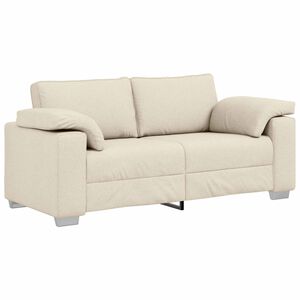 vidaXL Dvita&scaron;kė sofa Smėlio 180 cm Lino mi&scaron;inio audinys