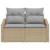 vidaXL Sodo sofa su pagalve 123 x 62 x 69 cm poliratanas