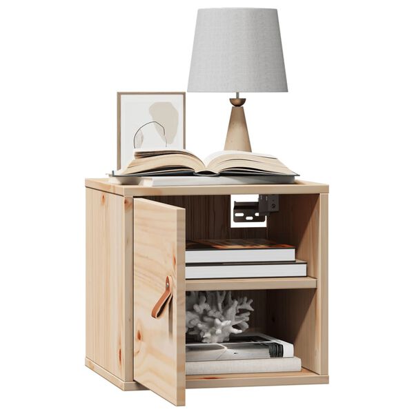 vidaXL Sieninės spintelės, 2vnt., 31,5x30x30cm, pu&scaron;ies masyvas