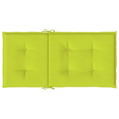 vidaXL Sodo kėdės pagalvėlės, 4vnt., žalios, 100x50x3cm, audinys