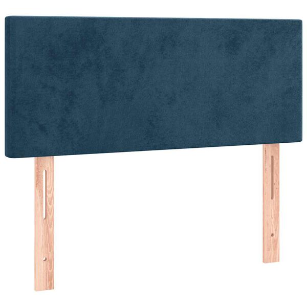 vidaXL Galvūgalis su LED, tamsiai mėlynas, 100x5x78/88cm, aksomas