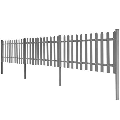vidaXL Statinių tvora su stulpais, 3vnt., 600x80cm, WPC
