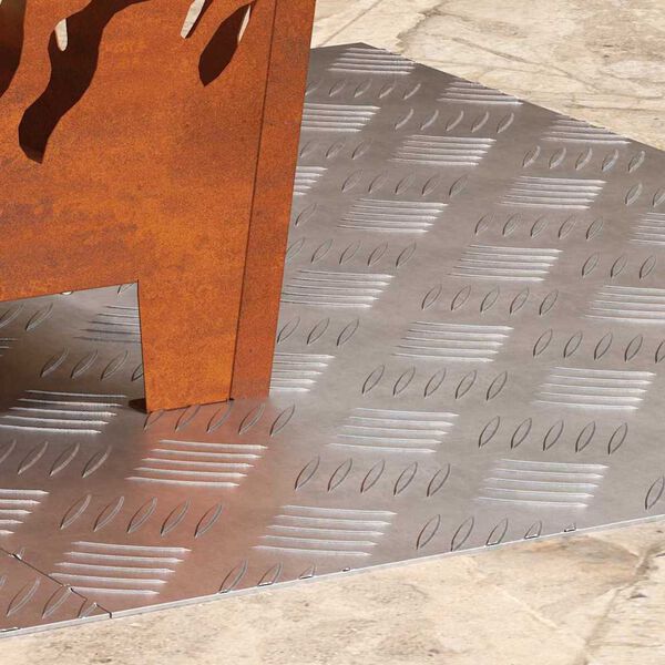 vidaXL Laiptų danga Stačiakampio 2 pcs Sidabro 70 x 50 cm Aliuminis