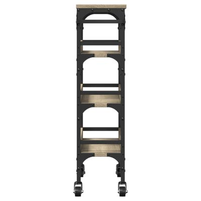 vidaXL Virtuvės vežimėlis, ąžuolo, 53x20x76cm, apdirbta mediena