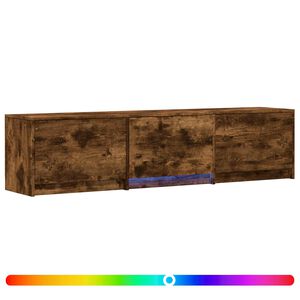 vidaXL TV spintelė su LED 165 x 34 x 40 cm Rūkytas Ąžuolas