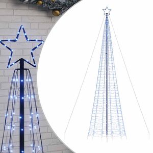 vidaXL LED Kalėdų eglutė su smaigaliais 1534 LED Mėlyna 500 cm