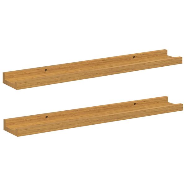 vidaXL Sieninė lentyna 2 pcs Smėlio 60 x 9 x 3 cm Apdirbta mediena