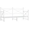 vidaXL ku&scaron;etė su ku&scaron;ete be čiužinio Balta 90x200 cm plienas