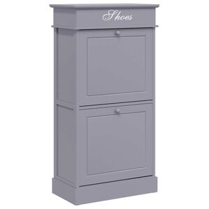 vidaXL Spintelė batams, pilkos sp., 50x28x98 cm, paulovnijos mediena