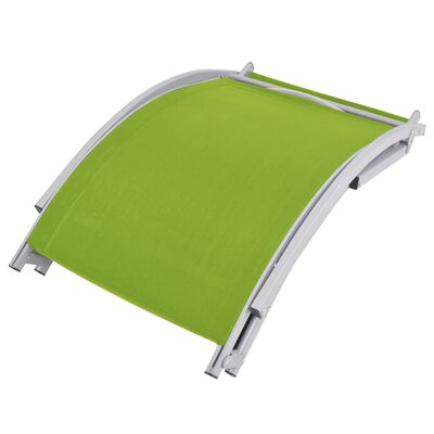 vidaXL Sulankstomi saulės gultai, 2 vnt., žalios spalvos, tekstilenas