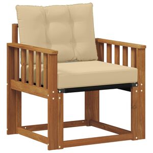 vidaXL Lauko sofa Kietasis akacijos medis ir Textilene Natūrali