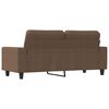 vidaXL Dvivietė sofa, rudos spalvos, 140cm, audinys