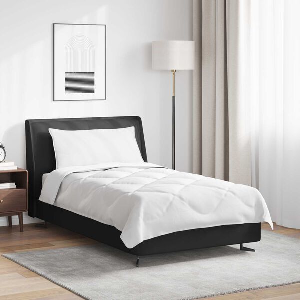 vidaXL Visų sezonų antklodė su pagalve 2 pcs Balta Mikropluo&scaron;tas