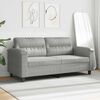 vidaXL Dvivietė sofa, &scaron;viesiai pilka, 140cm, mikropluo&scaron;to audinys