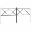 vidaXL Metalinis pakaitinis galvūgalis, juodos spalvos, 200cm