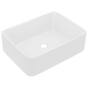 vidaXL Prabangus praustuvas, matinis baltas, 41x30x12cm, keramika