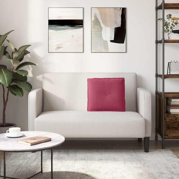 vidaXL Apsaugos Pagalvė Vyno raudona 50 x 45 cm Kordūrinis audinys