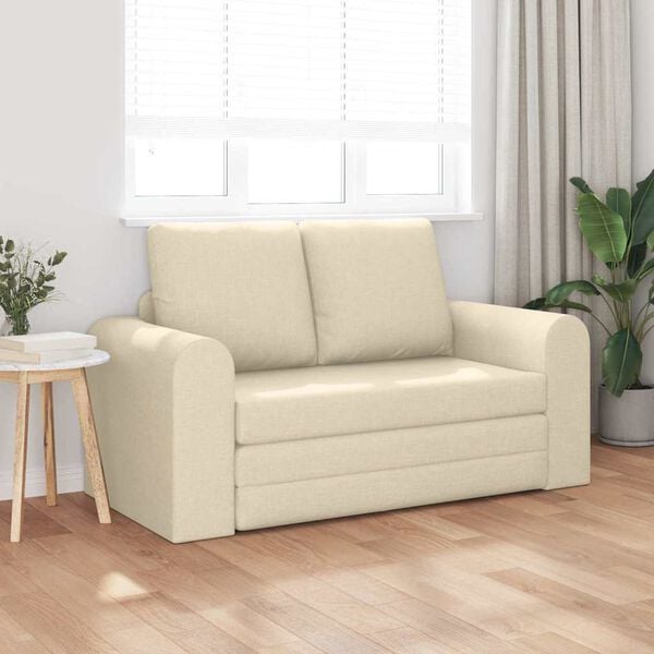 vidaXL Sofa lova 60cm Kreminė audinys