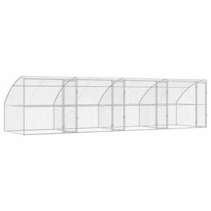 vidaXL &Scaron;unų narvas 4 vnt. Sidabrinė 8 x 2 x 2 m Galvanizuotas plienas