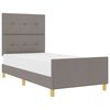 vidaXL Lovos rėmas su galvūgalio Taupe 100 x 200 cm audinys