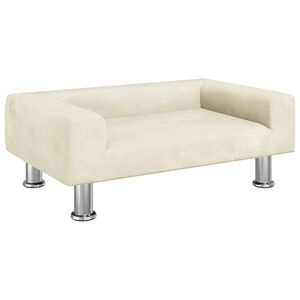 vidaXL Vaiki&scaron;ka sofa, kreminės spalvos, 70x45x26,5cm, aksomas