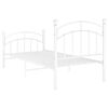 vidaXL Lovos rėmas, baltos spalvos, 100x200cm, metalas