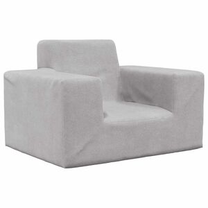 vidaXL Vaiki&scaron;ka sofa, &scaron;viesiai pilkos spalvos, mink&scaron;tas pliu&scaron;as