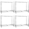 vidaXL Stovai padangoms, 4vnt., sidabriniai, 110x40x110cm, plienas
