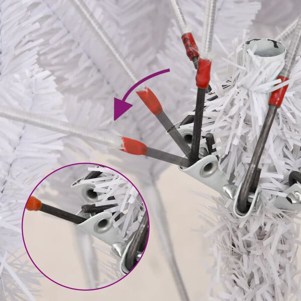 vidaXL Dirbtinė eglutė su &scaron;arnyrinėmis &scaron;akomis, 240cm, dengta sniegu