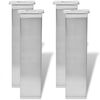 vidaXL Sofos kojos 4 pcs Sidabro 38 x 38 x 180 mm Geležis