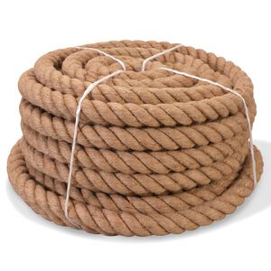 vidaXL Virvė, 50 m, 100% džiutas, 30 mm