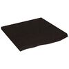 vidaXL Stalvir&scaron;is, tamsiai rudas, 60x60x(2-4) cm, ąžuolo masyvas