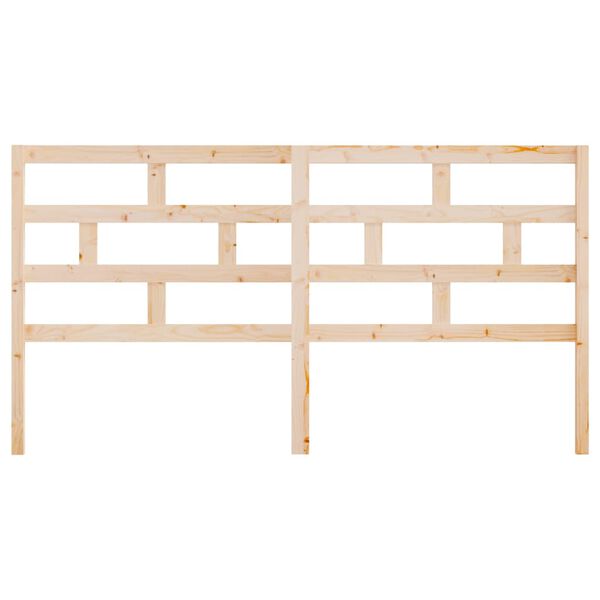 vidaXL Lovos galvūgalis, 206x4x100cm, pu&scaron;ies medienos masyvas