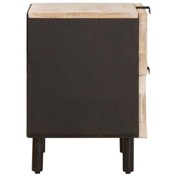 vidaXL &Scaron;alia lovos spintelė Balta 40 x 33 x 46 cm Kietas mango medis